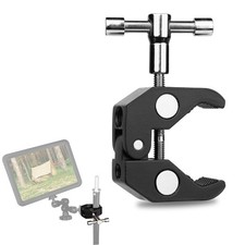 Super Clamp Pro Aluminum Camera Mount 1/4 3/8 Threads Fits 0.6-2 Inch Jaw