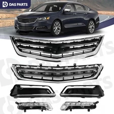 For Chevy Impala 2014-2020 Front Bumper Grille Grill LED DRL Fog Light Assembly
