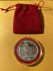 Silver 1 oz Christmas 1999 ornament enclosed, pristine!  Free shipping