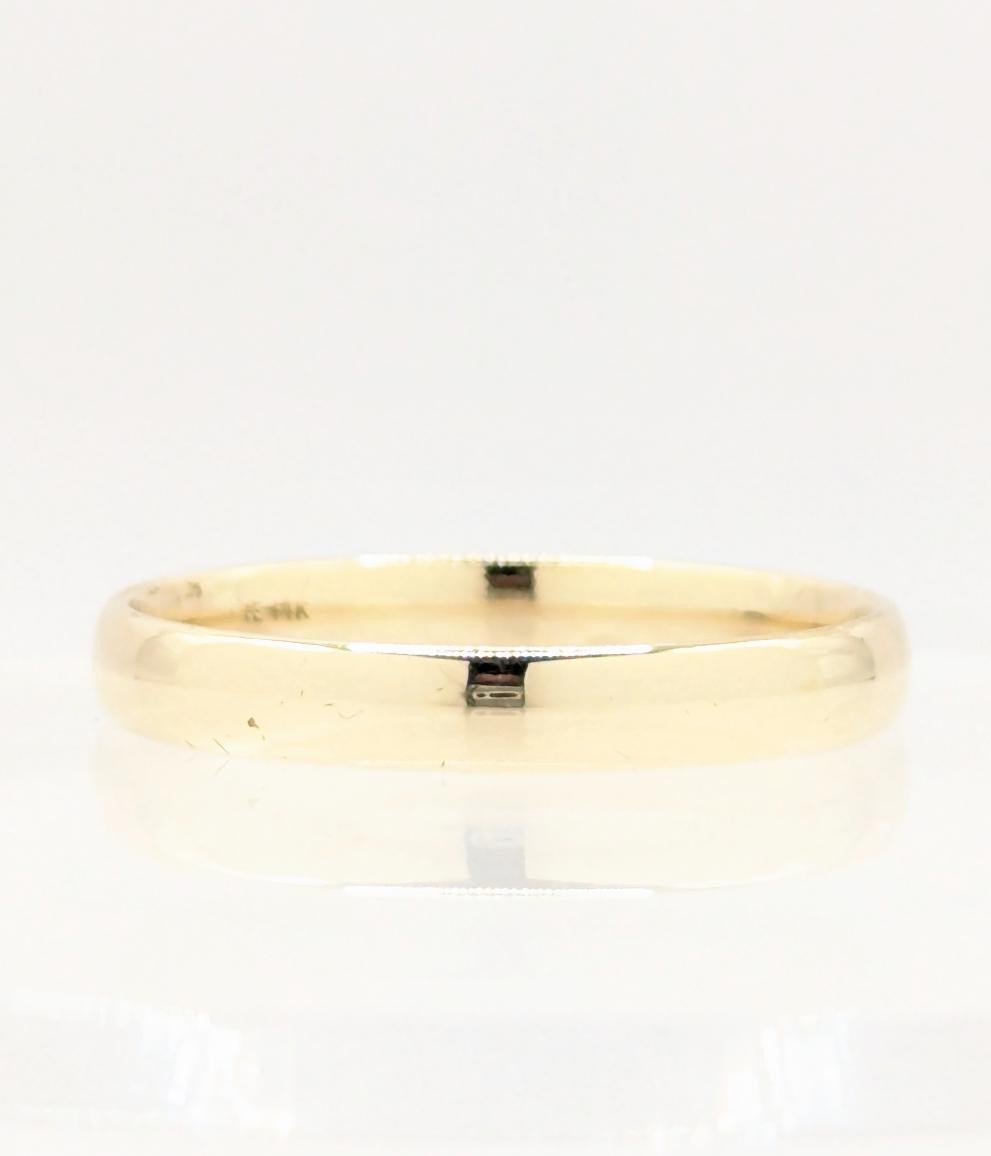 14K Solid Yellow Gold 3.8g Comfort Fit 3.6mm Wedding Plain Band 