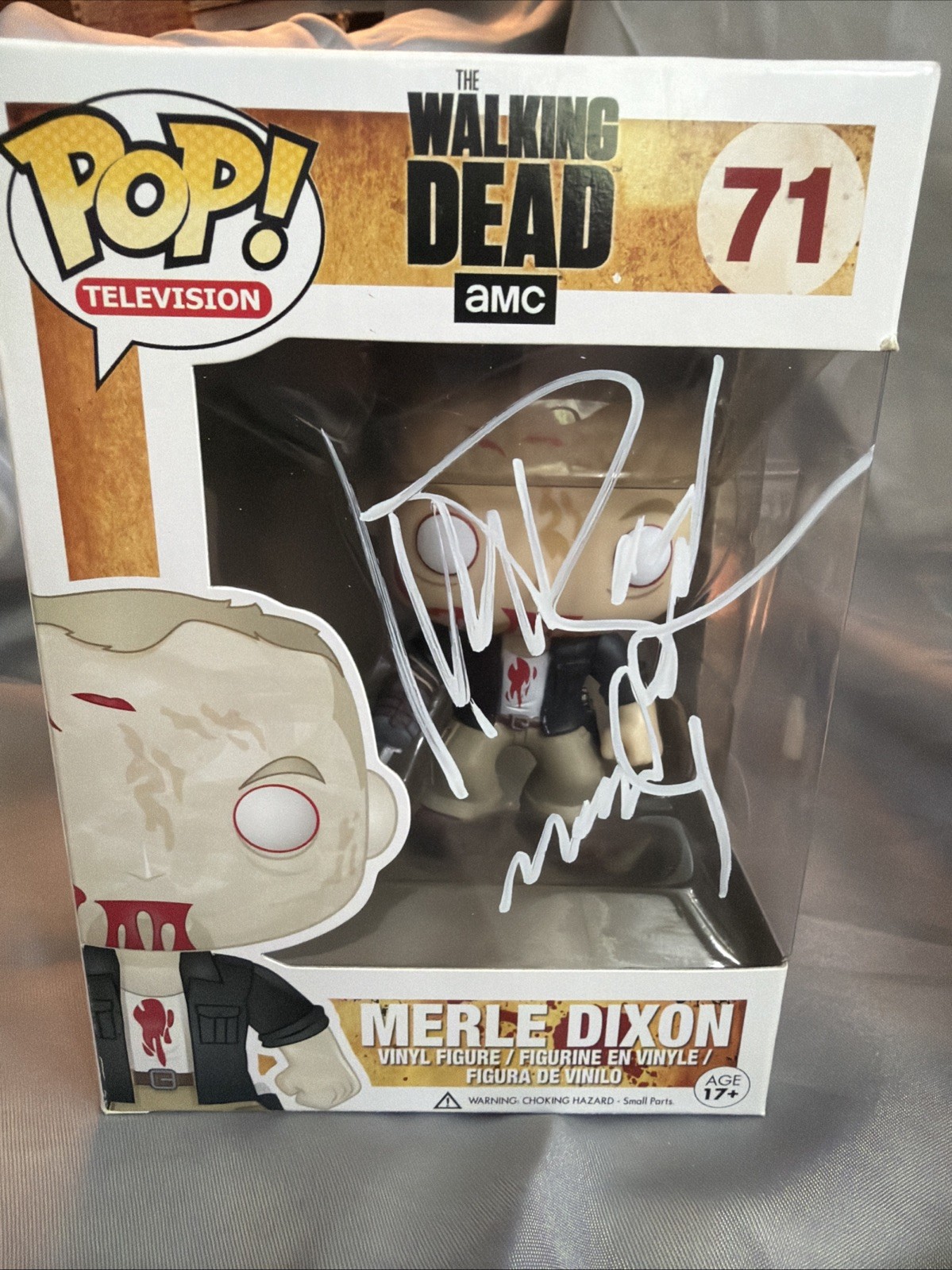 Funko Pop Walking Dead - Zombie Merle Dixon 71 Autographed Michael Rooker Signed