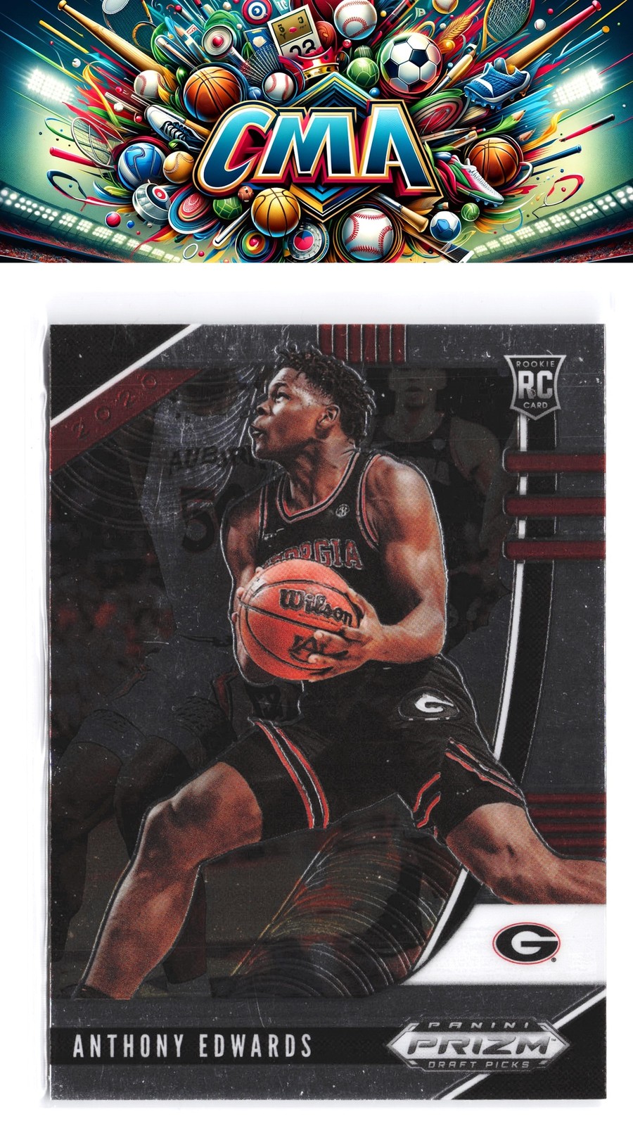 2020 Panini Prizm Draft Picks Collegiate #1 Anthony Edwards