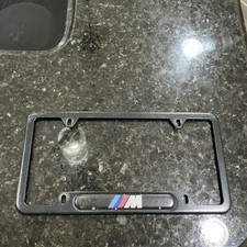 Genuine Bmw M Sport License Plate Frame Black Stainless Steel Oem 82120010404 Genuine Bmw M Sport License Plate Frame Black Stainless Steel Oem 82120010404