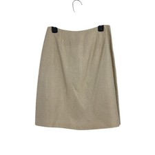 Vtg 90s Cache Gold Metallic Mini Skirt Sz 2 Pencil Jacquard Mob Wife Bold Glamor