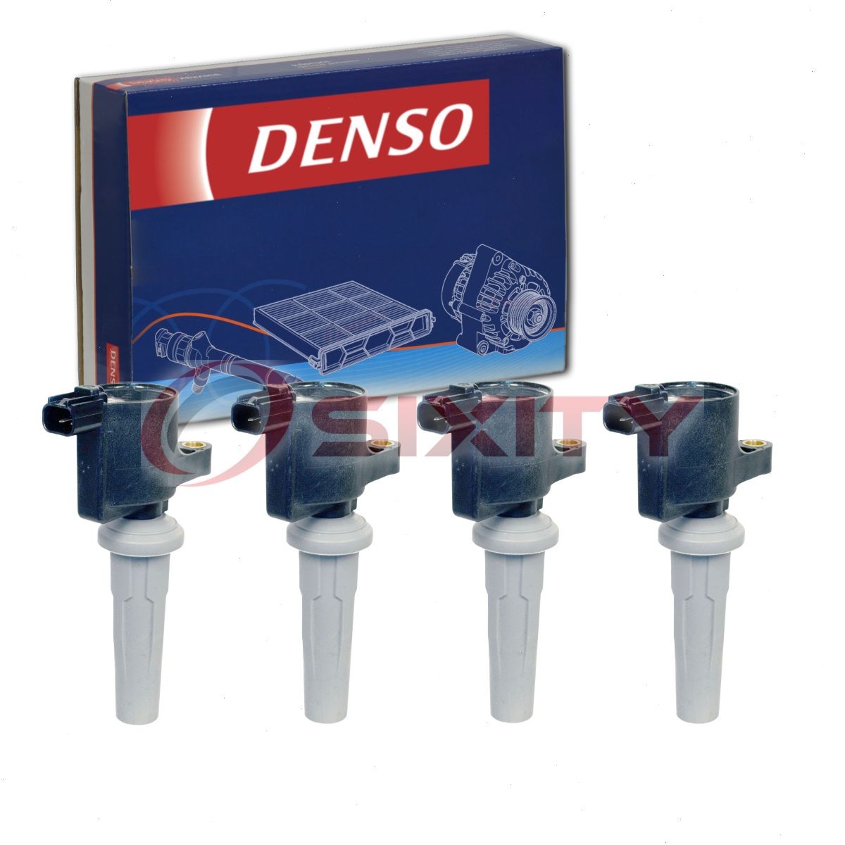 4 pc Denso Direct Ignition Coils for 2013-2018 Ford C-Max 2.0L L4 Spark Wire xv