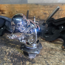 Chrome Convoy Duckdeathproof Duck Hood Ornament. Blemish Chrome Convoy Duckdeathproof Duck Hood Ornament. Blemish