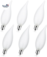 Frosted Flame Tip C32 Chandelier Light Bulbs, 60W E12 Candelabra Base, 120V Dimm