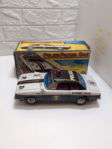 Masudaya Police Patrol Car Battery Operated - Picture 1 of 16
