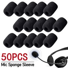 5-200PCs microphone windscreen sponge cover headset mic foam cover protective
