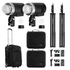Flashpoint XPLOR300 Pro TTL R2 Battery-Powered Monolight 2-Light Kit