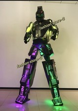 LED Robot Cosplay Costume Suit Illuminated Dance Show Party Glow Clothes Mecha