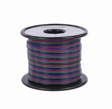Best TUOFENG 4 Colors Lights Line 40 ft Spools RGB Extension Cable pin 20 AWG