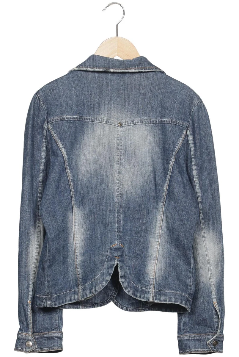 APART Jacke Damen Anorak Jacket Kurzmantel Gr. 38 Baumwolle Blau #xysrqld