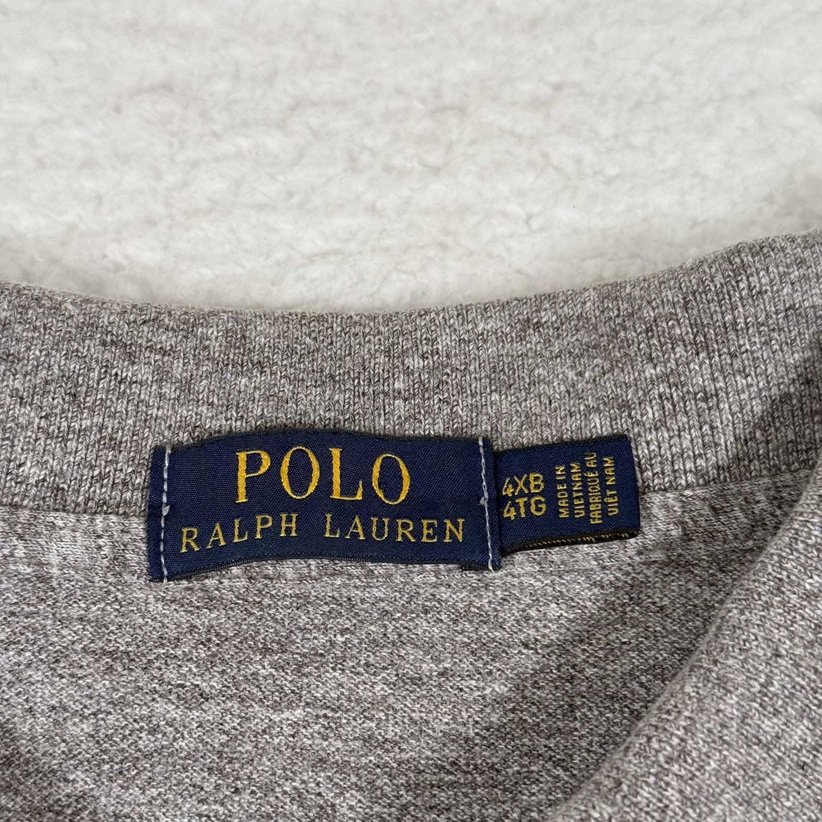 Polo Ralph Lauren camicia uomo 4XB grigio manica corta nero pony golf colletto top
