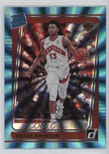 2021-22 Panini Donruss Rated Rookie Holo Teal Laser David Johnson #243 oh4