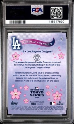 🔥🔥🔥PSA 10🔥🔥🔥2025 Topps Murakami FREDDIE FREEMAN Tokyo Series