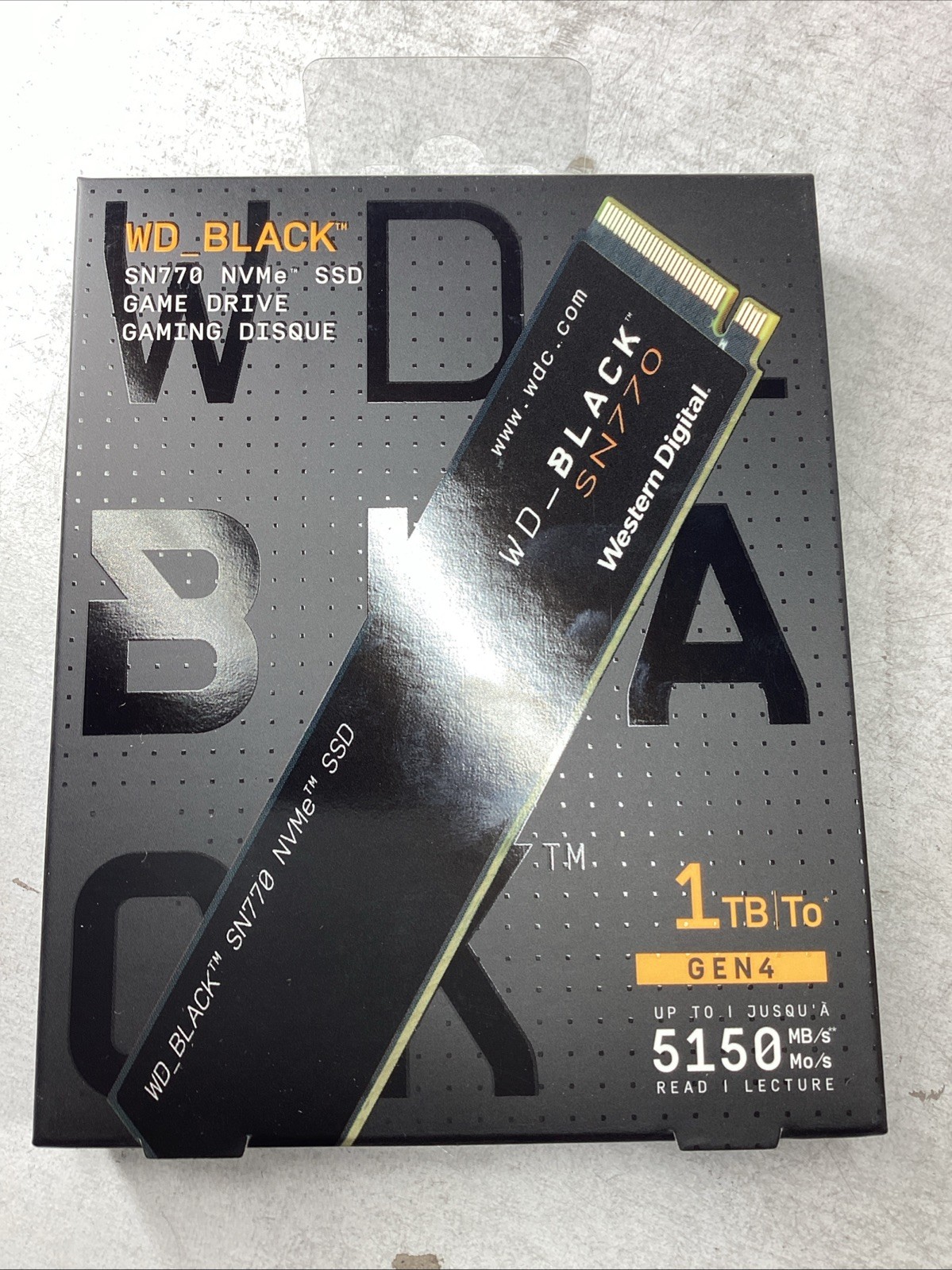 Western Digital WD_BLACK SN770 NVMe 1TB Game Drive Black WDS200T3X0E