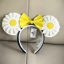 Disney Parks Loungefly Yellow White Daisy Flower Minnie Mouse Ears Headband NWT