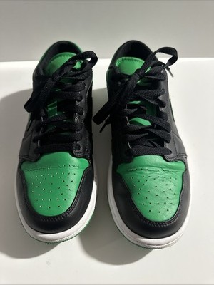 Nike Air Jordan 1 Low Pine Green Black Green White 553558-065 Size 7 (NO BOX)