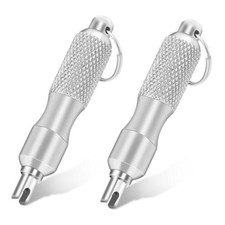 Valve Core Removal Tool, Tire Valve Stem Tool for Schrader Valves Knurled