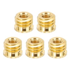 5 Pcs M5 Female to 3/8" Male Convert Screw Adapter Mount, Gold