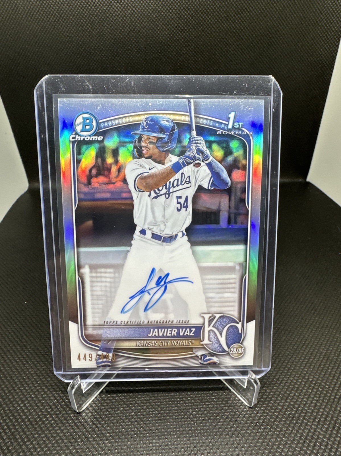 2025 Bowman - Chrome Prospect Autographs Javier Vaz #CPA-JVA Refractor /499