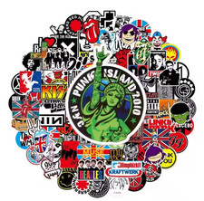 Rock Band Stickers 100pcs   Punk Heavy Music Vinyl Decal Pack Gift Lot