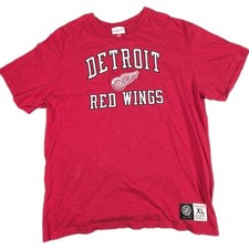 Mitchell & Ness Detroit Red Wings T-Shirt XL Red Legendary Slub NHL Hockey Mens
