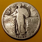 1925 STANDING LIBERTY 90% SILVER 25¢