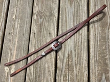 Schutz Bros 1/2" Harness Leather SILVER BUCKLE Western Bosal Hanger Headstall