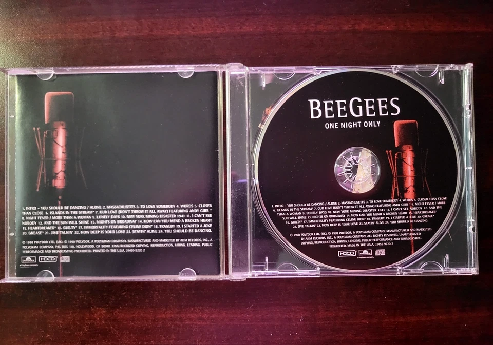 Bee Gees - One Night Only - Pop Disco Soft Rock VG+ CD Foto 3 de 4