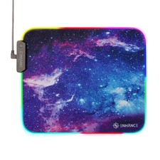 ENHANCE LED Gaming Mouse Pad with Fabric Top - 7 RGB Colors  3 Lighting Effects