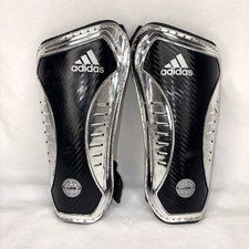 Adidas Youth Shin Guards Black Silver AdiPure Hardshell Protective Soccer