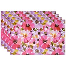 Gift Boutique 50 Floral Place Mats Disposable Paper 11  x 17  Colorf