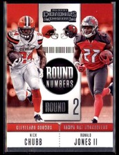 2018 Contenders Football Round Nick Chubb Browns / Ronald Jones II Bucs RNA-CJ