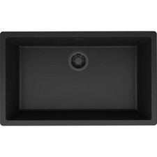 Elleci ZEN-F 130 LKZ13086F01BKM Lavello 1 Vasca Filotop Nero Keratek cm. 75x45