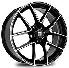 Alloy Wheels 18" Fox FX5 Black Polished Face For Cadillac XT4 18-24