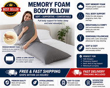 Memory Foam Body Pillow with Pillowcase Soft Long Bed Pillow for Adults Sleeping