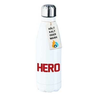 Edelstahl-Trinkflasche Hero Held Geschenkidee Hero Geschenk Präsent Mitbringsel