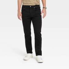 Men's Comfort Wear Slim Fit Jeans - Goodfellow & Co Black 32x30: