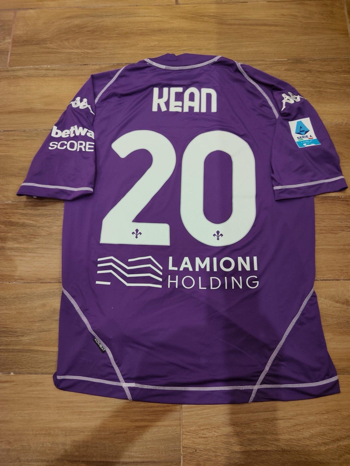 MAGLIA CALCIO FIORENTINA Moise Kean #20 Issued Preparata - unico Match