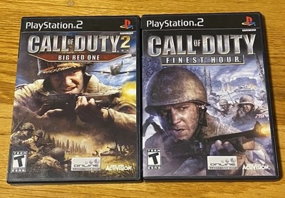 Ps2 Call of Duty Lot- COD Finest HR - COD2 Big Red One Tested CIB With Manuals