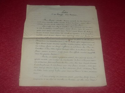 [COLLEC AD. THIERS] RARE ''LETTRE D'UN BERGER AUX RENTIERS'' Ca 1830/1840 Pamphlet