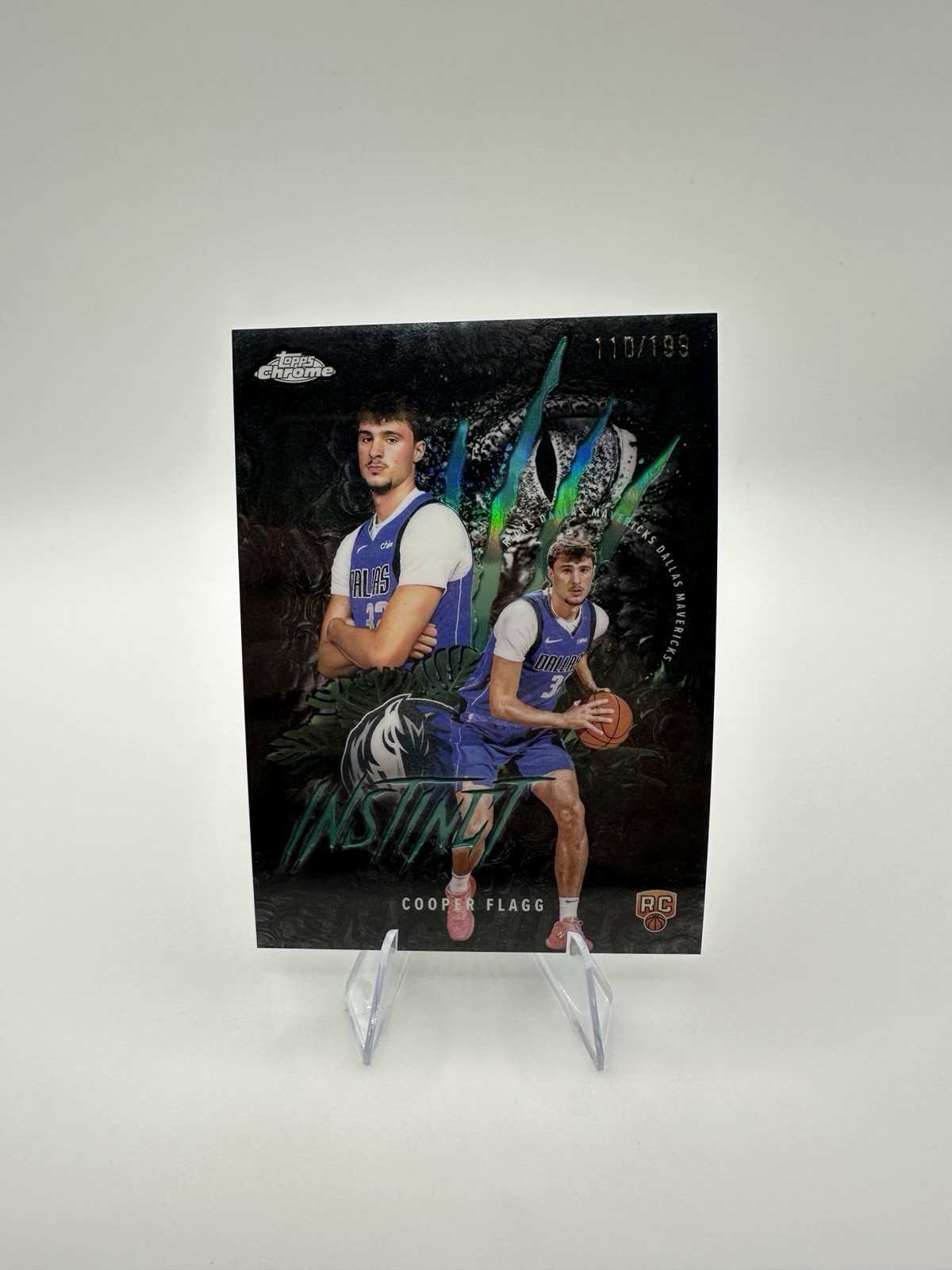 2025-26 Topps Chrome Cooper Flagg Instinct #INS-11 Aqua Refractor /199 (RC)