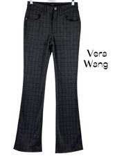 Vera Wang Black White Plaid Bootcut WhimsiGoth Pants NWOT Size XS