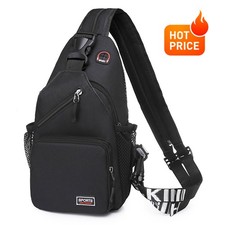 Men's Nylon Crossbody Sling Bag Chest Shoulder Fanny Backpack for Sport Travel