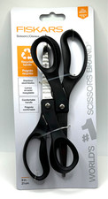Fiskars 8" scissors 2-pack  Stainless Steel blades recycled black handles NEW