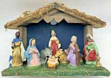 Vintage Nativity Creche Stable