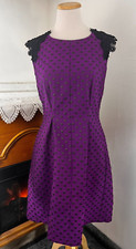 Anthropologie Weston Sleeveless Lined Fit & Flare Polka Dot Dress W/ Pockets ~ S