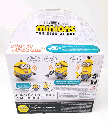 Minions Rise of Gru OTTO Sing N Babble Interactive Figure Talking Toy NIB - Picture 2 of 5
